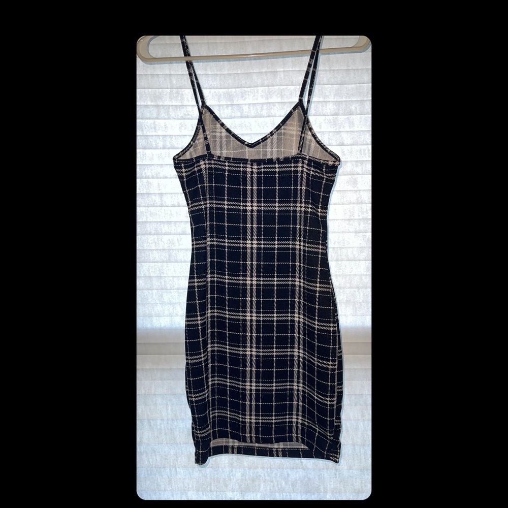 shein plaid print cami dress